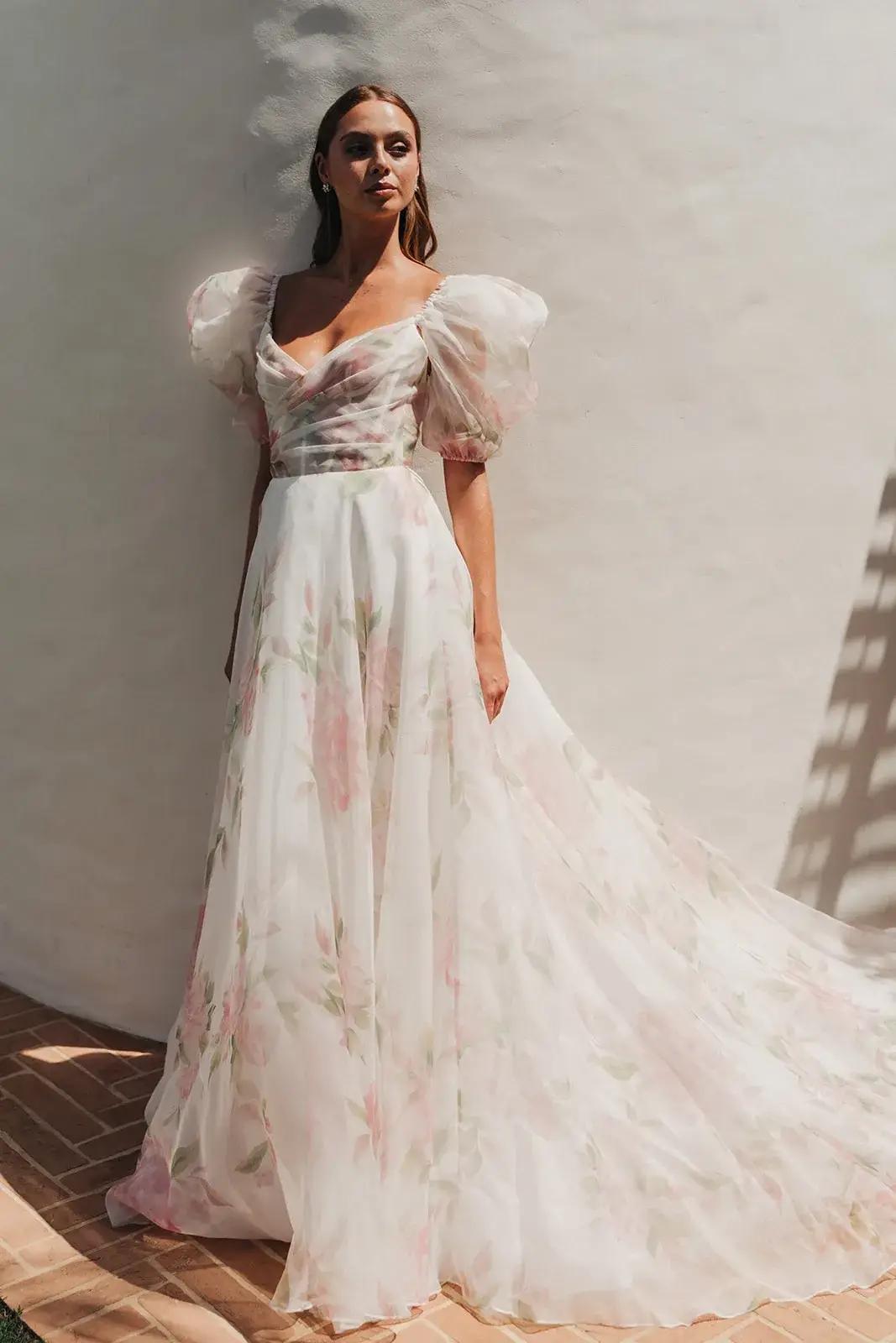 Exploring Floral Embellishments in Exclusive Bridal Dresses Image
