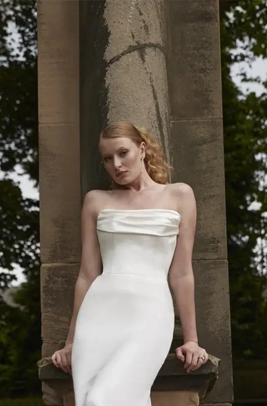 Photo of the white bridal gown