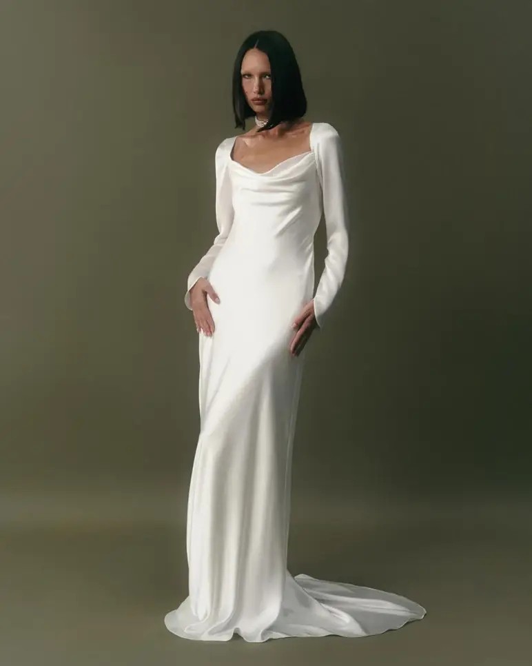 Model wearing a REEV Bridal gown.